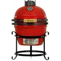 Produktbild: Kamado Grill Holzkohlegrill Ø 32 Cm 'haiiro' Mit Grillrost Und Thermometer, Rot - Bbq-toro