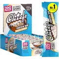 Produktbild: Chiefs High Protein Riegel - 20 g Protein, der köstliche Snack ohne Zuckerzusatz - 12 x 55 g Eiweißriegel ohne Palmöl - Crispy Cookie