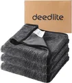 Produktbild: Deedlite Shiny Bath Wipes XXL Trockentuch Dusche, Fast Dry Auto Trockentuch, Mikrofasertücher, Premium Tuch für Auto, Duschkabine, Haushalt, Camping (40x60cm, 3 Stück)
