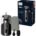Produktbild: Philips Shaver S9000 Prestige SP9872/15 Elektrischer Nass- und Trockenrasierer mit SkinIQ, Rotationstrasierer, Schwarz, Grau, NanoTech Dual Precisi... - Schwarz/Grau