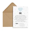Produktbild: Postkarte Onkel inkl. Briefumschlag Onkel Geschenk Du wirst Onkel Karte