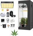 Produktbild: JUNG Gewächshaus Growbox Komplettset 40x40x120 cm, 13-St., Anbau Set, Growzelt mit LED Vollsprektrum Dimmbar, mit Ventilator
