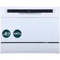 Produktbild: homeX GST6AD-W Tischgeschirrspüler, Mini Geschirrspüler - 6 Programme, Spülmaschine klein für 6 Maßgedecke, AquaStop