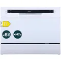 Produktbild: homeX GST6AD-W Tischgeschirrspüler Mini Geschirrspüler für 6 Maßgedecke