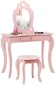 Produktbild: COSTWAY Schminktisch, Kinder, mit Hocker