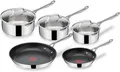 Produktbild: Tefal Pfannen-Set Tefal Jamie Oliver Set 8-teilig (E304S544), (8-tlg)