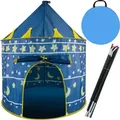 Produktbild: Spielzelt für Kinder Zauberer-Schloss Sternenhimmel Indoor Outdoor Blau 23474 - Blau