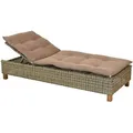 Produktbild: Merxx Toskana Liegemanuell verstellbar. inkl. Auflage. Beine aus Akazienholznatur Aluminiumgestell mit Kunststoffgeflecht und FSC® Akazienholz