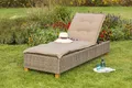 Produktbild: MX Gartenliege Toskana PolyRattan Sonnenliege Relaxliege Poolliege Wellnesliege