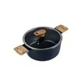 Produktbild: SCHÄFER Bratentopf mit Deckel Ø 20cm Maple Wood Geeignet für alle Herdarten Schwarz