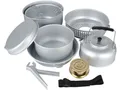 Produktbild: Camping Kochgeschirr Set mit Teekessel, Aluminium, 14-teilig