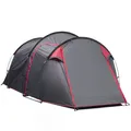 Produktbild: Outsunny Zelt für 2-3 Personen 190T Tunnelzelt Campingzelt mit Heringen Glasfaser Polyester Grau 426 x 206 x 154 cm