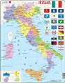 Produktbild: Larsen A42 Italien, politisches Kartenpuzzle., Italienisch Ausgabe, Rahmenpuzzle mit 70 Teilen