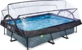 Produktbild: EXIT Stone Pool 300x200x65cm mit Filterpumpe und Abdeckung - grau