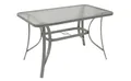 Produktbild: DEGAMO Gartentisch FLORENZ (1-St), 70x120cm, Gestell Metall silbergrau, Tischplatte Sicherheitsglas