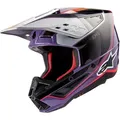 Produktbild: Alpinestars S-M5 Sail, Motocrosshelm - Schwarz/Lila/Silber/Pink - XL