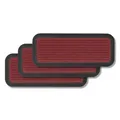 Produktbild: Astra Fußmatte Außen & Innen - 3er Set 25x60 cm Rot Linien - Sauberlauf Türmatte rutschfest - Schmutzfangmatte strapazierfähig - Fussmatte aussen Stufen