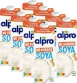 Produktbild: Alpro Sojadrink - Vegan und milchfrei - Von Natur aus laktosefrei und fettarm - Reich an pflanzlichen Proteinen, beinhaltet Calcium und Vitamine - 8 x 1 L - Haltbar