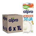Produktbild: Alpro Sojadrink – Vegan und milchfrei – Von Natur aus laktosefrei und fettarm – Reich an pflanzlichen Proteinen, beinhaltet Calcium und Vitamine – 8 x 1 L – Haltbar