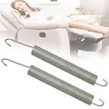 Produktbild: TANCUDER 2 Stück Zugfedern mit Haken Edelstahl Spannfedern komprimierung Verlängerungsfeder Spulenspirale Ersatz Zugfedern für Sofas, Liegen 105mm &175mm (Silber)