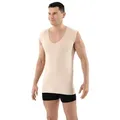 Produktbild: Albert Kreuz Achselhemd Lasercut ohne Saum Deep-V ohne Arm (kein Set, 1-St., kein Set) beige L