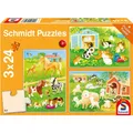 Produktbild: Schmidt Spiele Niedliche Haustiere 3x24 Teile (24 Teile) (56518)