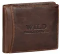 Produktbild: Wild Things Only !!! Geldbörse RFID echt Leder Portemonnaie Geldbörse Geldbeutel Herren Querformat, RFID Schutz