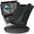 Produktbild: Nuke Guys Auto Trockentuch extrem saugstark & lackschonend | Gamma Dryer L 40x60cm Schwarz | 1400 GSM Mikrofaser Tuch zum effizienten Trocknen nach der Autowäsche | Mikrofasertuch
