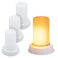 Produktbild: LED Flammen Licht warm weiß mit Timer - 4er Set - Weihnachten Deko Flacker Kerze