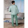 Produktbild: Schlafanzug KINGS CLUB, Herren, Gr. 44/46, grün (mint, petrol), 100% Baumwolle, Homewear-Sets Schlafanzug