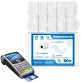 Produktbild: 50x EC Cash Thermorollen 57mm x Ø35mm x 12mm Kern – BPA-frei – für EC-Termina...