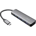 Produktbild: Trust Halyx Aluminium USB-C to 4-Port USB-A 3.2 Hub - Grau