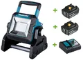 Produktbild: Makita ML003G LED Baustrahler Akku Leuchte + 2x Akku 18V 6Ah + Ladegerät