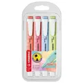 Produktbild: Textmarker STABILO swing cool, pastell, 4-er Etui, sortiert in den Farben: Prise Limette, Kirschblütenrosa, Wolkenblau, Korallrot