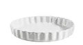 Produktbild: MÄSER 931980 Kitchen Time, Tarteform, Quicheform, Obstkuchenform, kratz- und schnittfest, runde Backform mit Wellenrand, Ø 27 cm, Keramik, Weiß