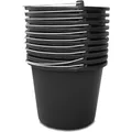 Produktbild: Kistenberg 10x Baueimer 5 Liter | Eimer mit Skala und ergonomischem Griff | aus robustem Kunststoff | schwarz | ideal für Bauarbeiten, Garten und Heimwerkerprojekte | 24 x 20 cm