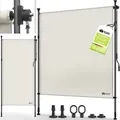 Produktbild: Klemmmarkise Senkrechtmarkise 100x310cm Beige mit Handkurbel ohne Bohren Sichtschutz Ausziehbar & Blickdicht Vertikalmarkise Balkon Terrasse Garten