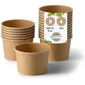 Produktbild: BIOZOYG Suppenbecher to go 25 Stück 200 ml, braun Suppenschüsseln Einweg - Einweggeschirr Alternative zur Plastikschüssel - Becher, Suppe, Soup Bowl