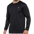 Produktbild: CFLEX Herren Fitness Shirt Langarm, Sporthemd Longsleeve, Quickdry Piqué - Schwarz L