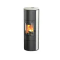 Produktbild: Thermia Kaminofen Cumulus Omega XL V3L, Dauerbrennende,  weißer Stein, 7 kW
