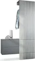 Produktbild: Vladon Garderobe Carlton Set 2, Germany, Wandgarderobe aus Deko-Paneel & hängender Schubladen-Kommode, Anthrazit matt/Avola-Anthrazit (105 x 193 x 35 cm)