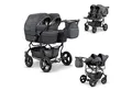 Produktbild: BabyMerc Zwillings-Kombikinderwagen Twin Star 4 in 1 inkl. Sportsitze, Autositze und Zubehör in 16 Farben