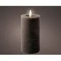 Produktbild: Graue Led-wachskerze, Rustikale Oberfläche, Ø7 X 15 Cm