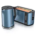Produktbild: Arendo 1x Wasserkocher, 1,5L, blau + Toaster, 4 Scheiben, blau
