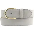 Produktbild: BELTINGER Ledergürtel Damen-Gürtel aus Veloursleder 4 cm - Velour-Gürtel für Damen 40mm - Wi (1-St) grau 100 cm (Gesamtlänge 115 cm)
