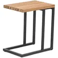 Produktbild: Zebra  Gartenbeistelltisch Fly, Graphit, Teak, Holz, Metall, Teakholz, rechteckig, eckig, Flachrohr, 31x49x45 cm, Gartenmöbel, Gartentische, Beistelltische outdoor