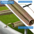 Produktbild: MONZANA® Trampolin Ø 244 cm Komplettset inkl. Sicherheitsnetz Leiter Randabdeckung & Zubehör Kindertrampolin Gartentrampolin - Blau/Schwarz/Silber