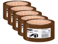 Produktbild: 5 x Stück Nopi Packband Classic Klebeband Paketband 52my, 66mx50mm braun 57212