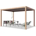 Produktbild: Primeyard Pergola 3x4 M Aluminium-pfosten In Holzoptik Mit Lamellendach Aus Stahl Terrassenüberdachung
