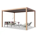 Produktbild: PRIMEYARD Pergola 3x4 m Aluminium-Pfosten in Holzoptik mit Lamellendach aus Stahl Terrassenüberdachung